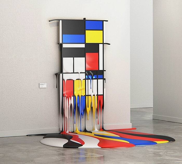 artista immagina scioglimento dipinti iconici alper dostal 1