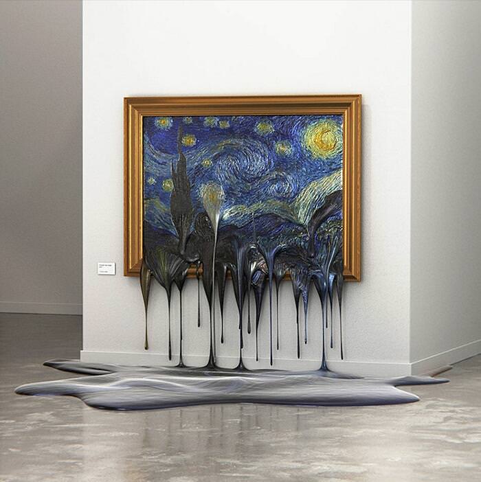 artista immagina scioglimento dipinti iconici alper dostal 3