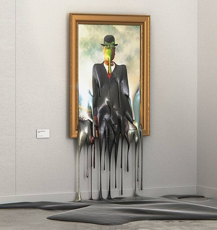 artista immagina scioglimento dipinti iconici alper dostal 4