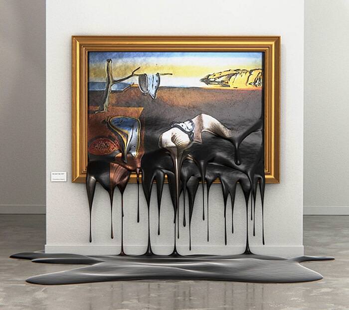 artista immagina scioglimento dipinti iconici alper dostal 6