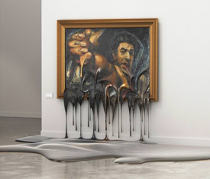 artista immagina scioglimento dipinti iconici alper dostal 8
