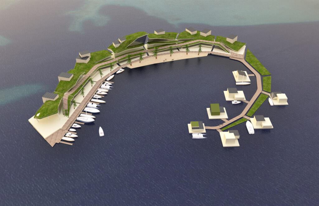 Una città futuristica sull'acqua per combattere il cambiamento climatico VIDEO 6 Villaggio galleggiante Tahiti