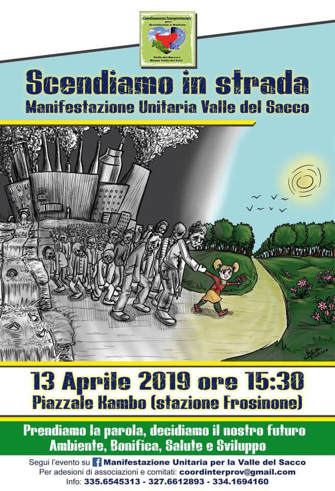 Valle del Sacco, manifestanti in strada per la tutela e il futuro del territorio 1 locandina