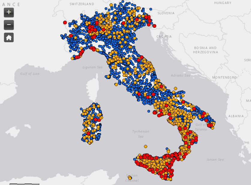 mappa infrazioni depuratori