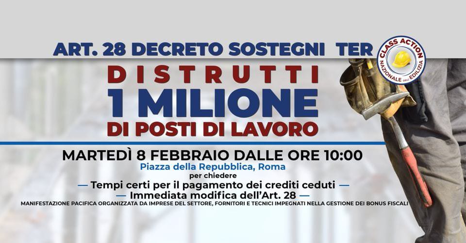 manifestazione Class Action Nazionale dellEdilizia Roma