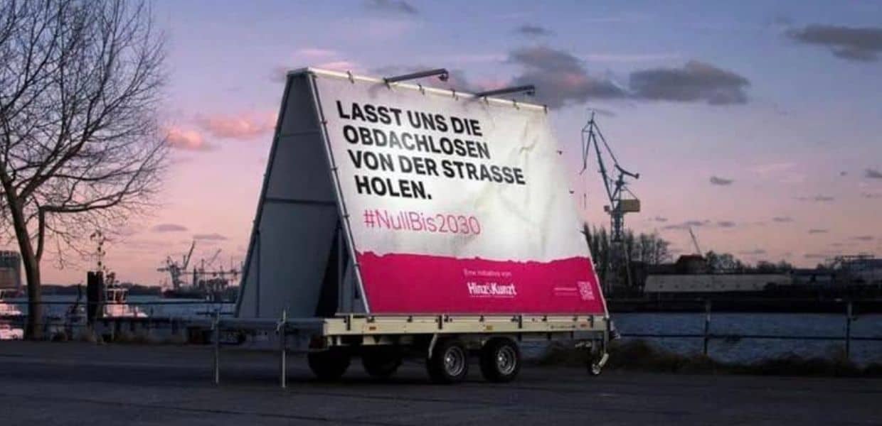 pubblicita rifugio senza tetto