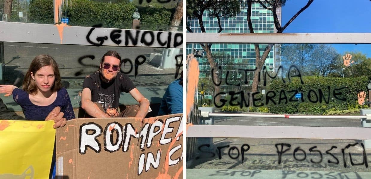 ultima generazione protesta eni