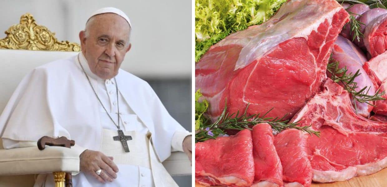 papa francesco invita a mangiare meno carne