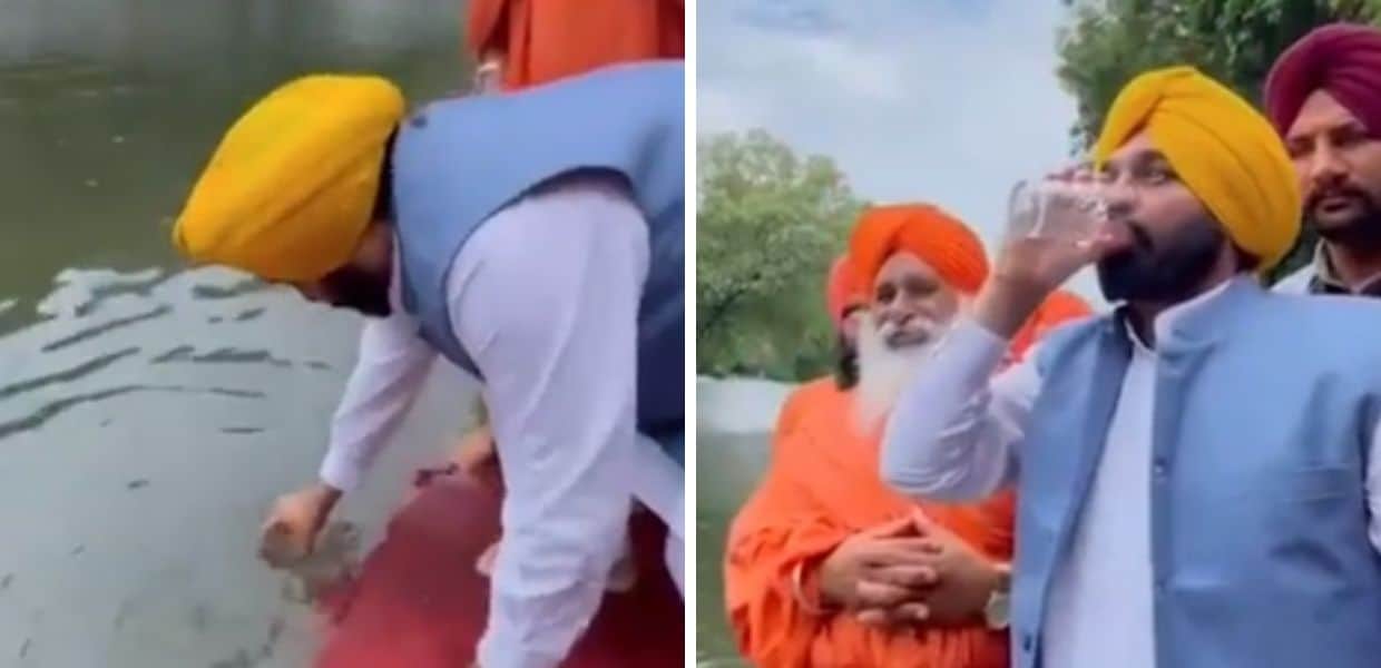 primo ministro punjab beve acqua inquianta