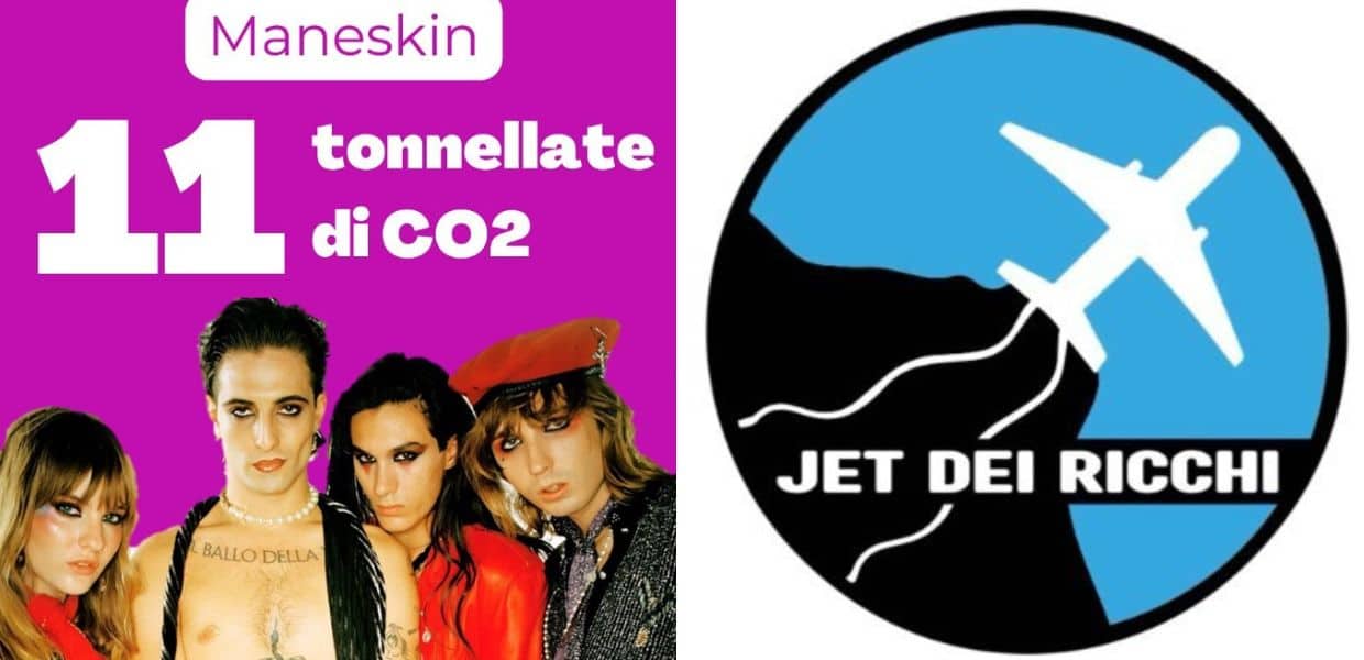 maneskin inquinano jet privati