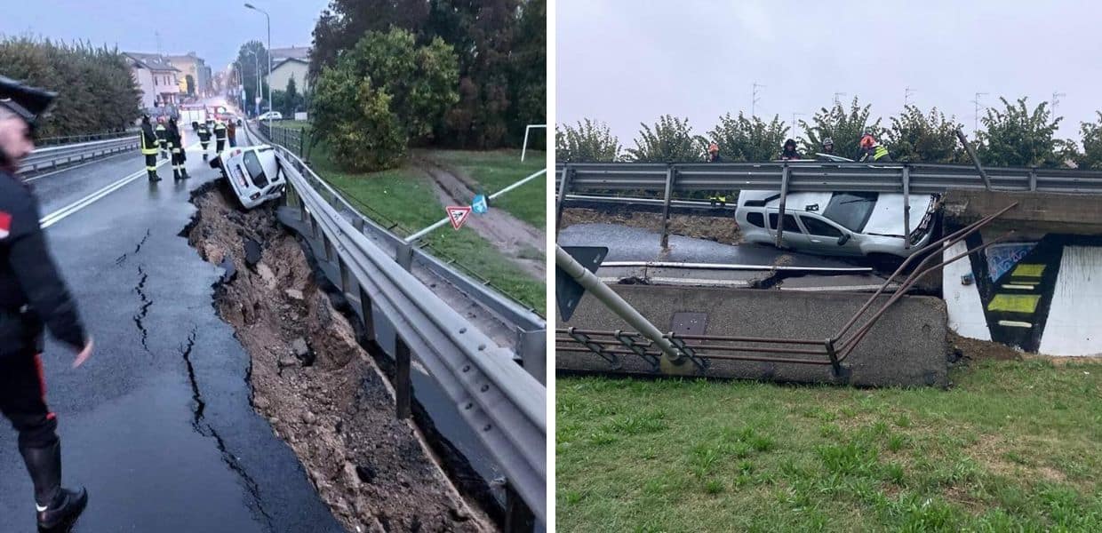 novara crollo cavalcavia donna ospedale