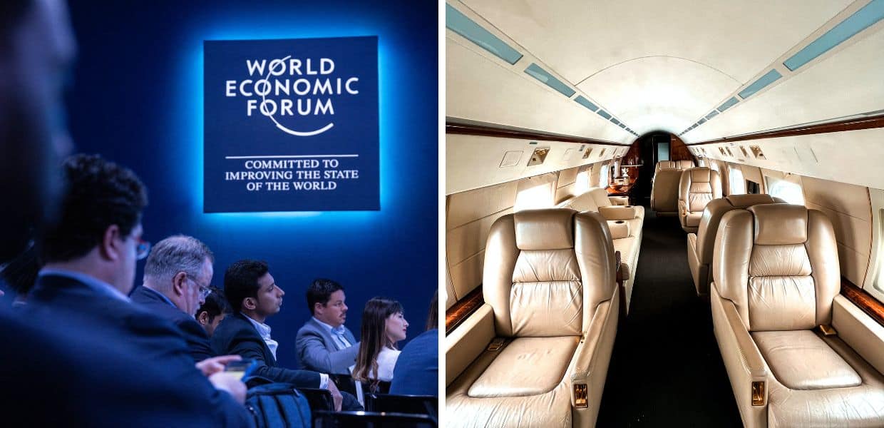 I potenti della Terra arrivano a Davos con jet privati e inquinano quanto 350mila auto