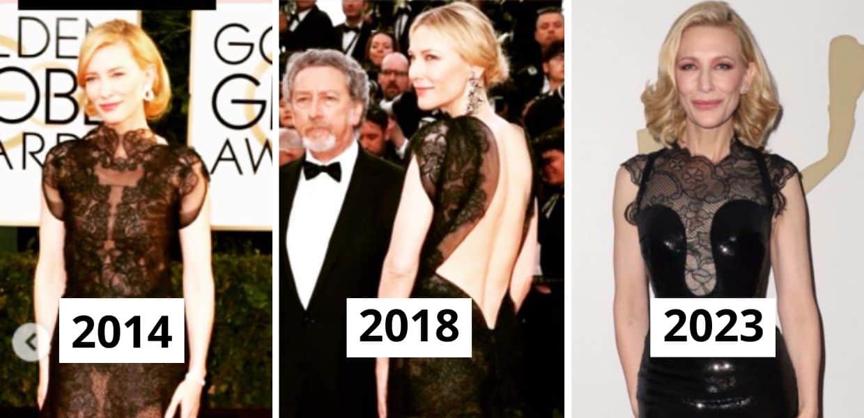 cate blanchett abito upcycled