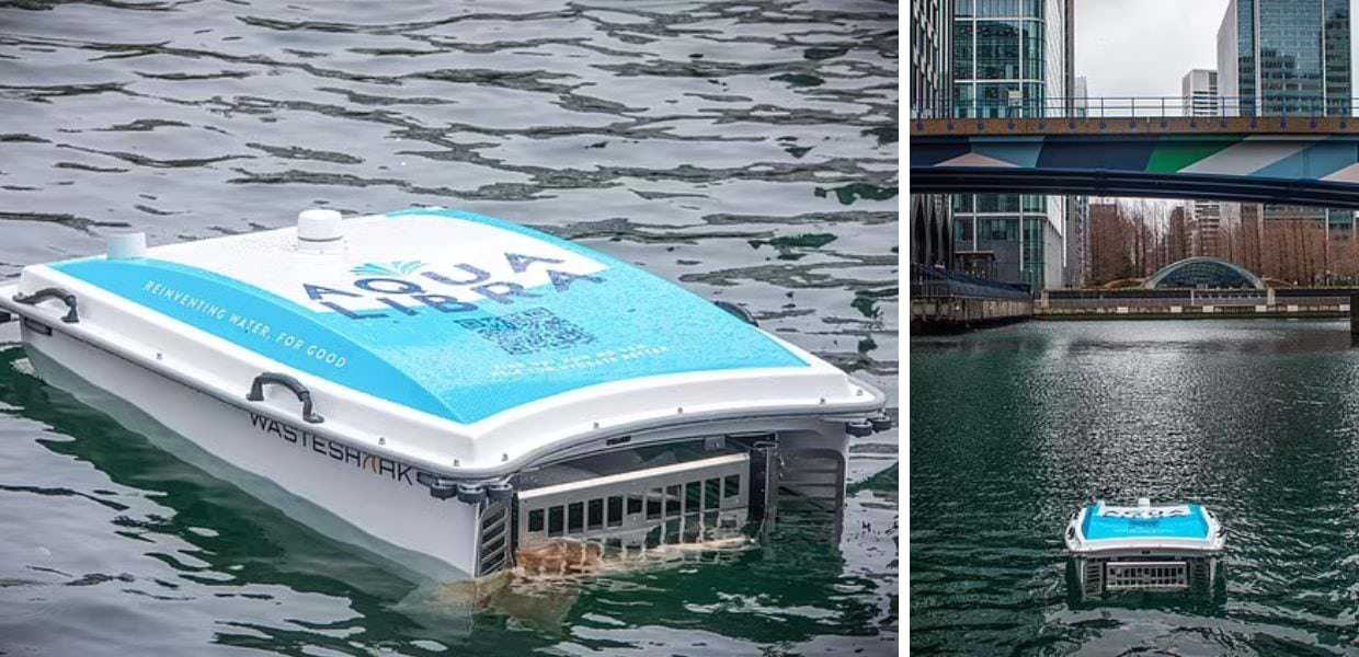 Londra, nel Tamigi lo squalo-robot per raccogliere 500 chili di plastica