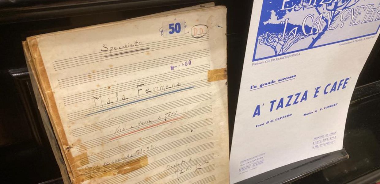 Napoli, a ‘La Canzonetta’ il manoscritto originale di ‘Malafemmena’