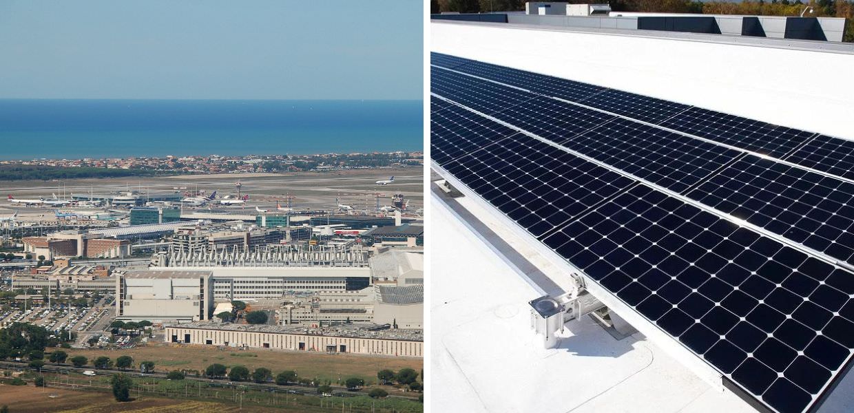 fiumicino aeroporto fotovoltaico