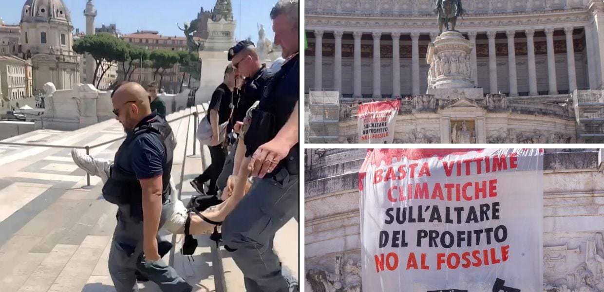 roma extinction rebellion altare della patria
