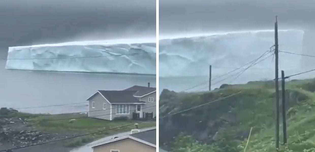 Un gigantesco iceberg si avvicina all'isola di Terranova