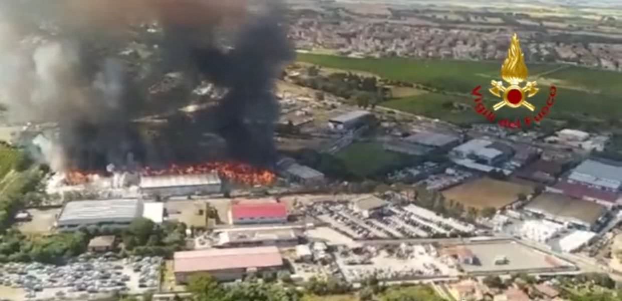 ciampino incendio qualita aria