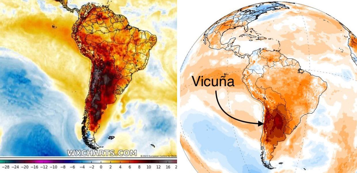sud america ondate calore cile
