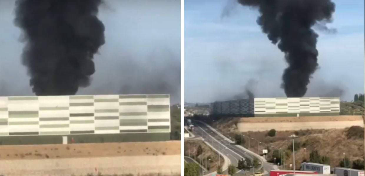 maxi incendio polo logistico passo corese