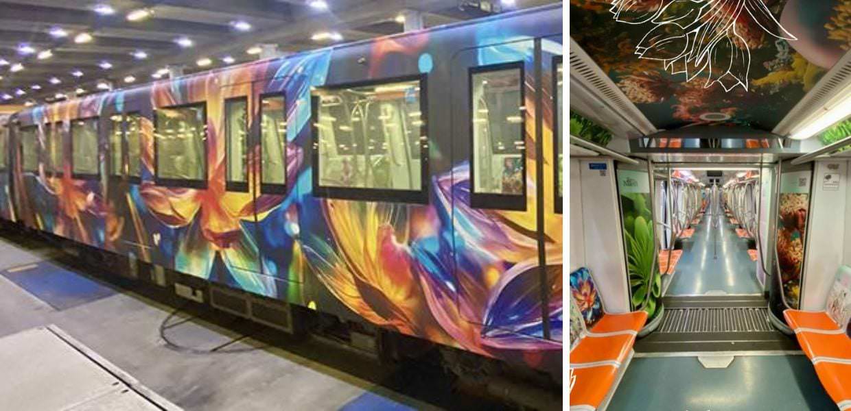 Roma treno floreale metro a atac ied