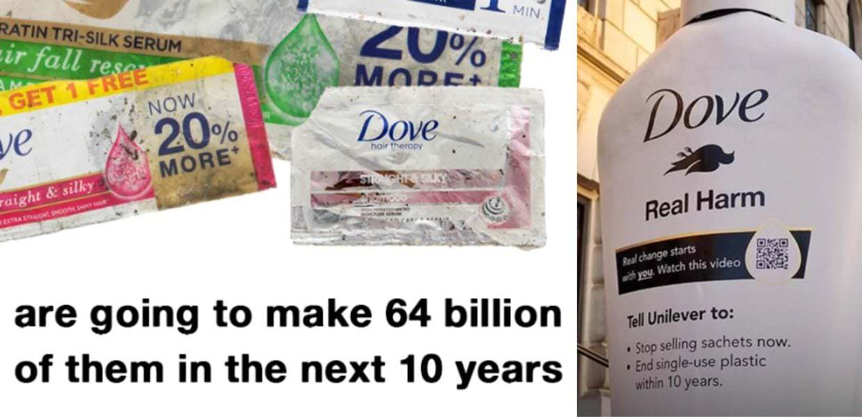 Dove greenpeace UK greenwashing plastica