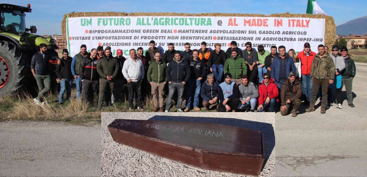 Umbria, agricoltori in protesta contro le norme europee