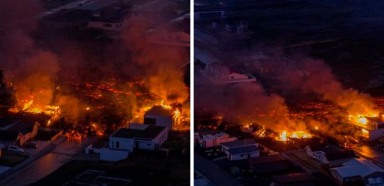 islanda eruzione grindavik lava case