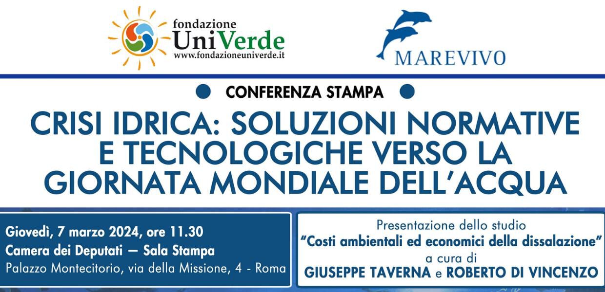 Fondazione UniVerde e Marevivo alleate per rispondere in modo efficiente alla crisi idrica