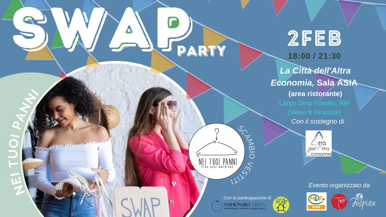 swap party roma evento nei tuoi panni