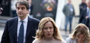 Umbria, Giorgia Meloni e Donatella Tesei, 210 Milioni grazie al Patto per la Coesione, foto Meloni e Fitto