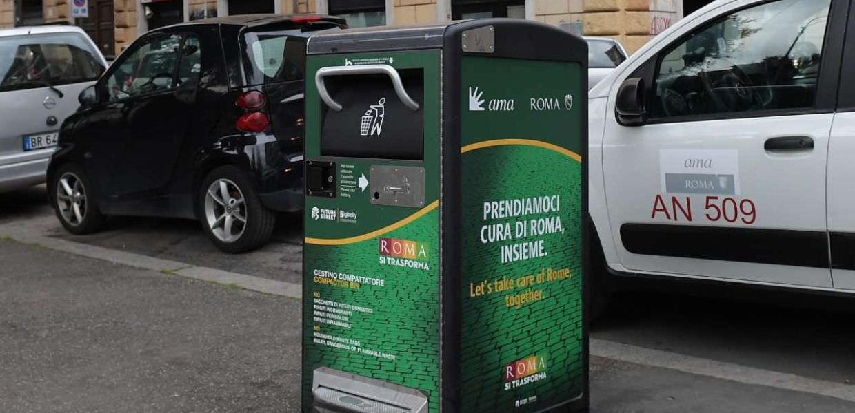 roma cestoni intelligenti ama rifiuti
