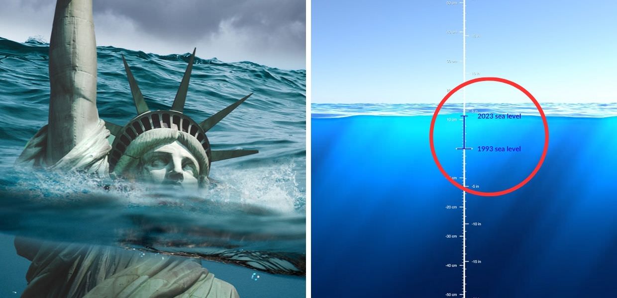 Innalzamento del livello dei mari, record nel 2023: +0,76 cm. Il video