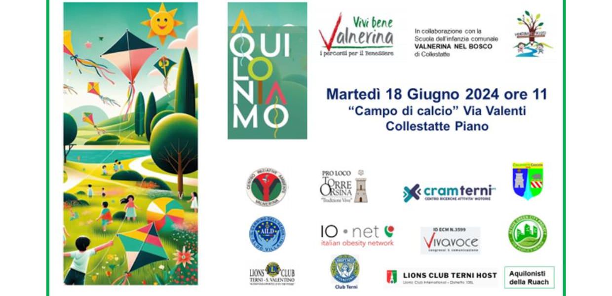 A Terni arriva ‘Aquiloniamo’, per insegnare ai bambini a costruire e far volare aquiloni