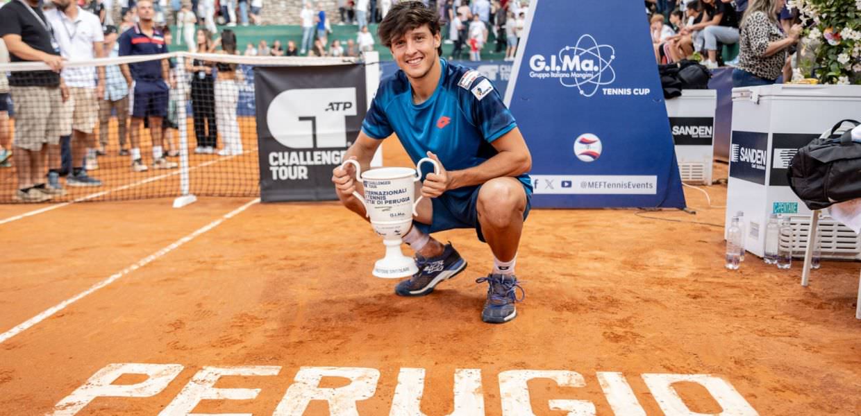 Tennis, grande successo per l’Atp Challenger di Perugia, vince Darderi