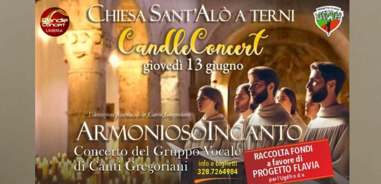 Terni, tutto pronto per il ‘Candle Concert’ alla chiesa di Sant’Alò
