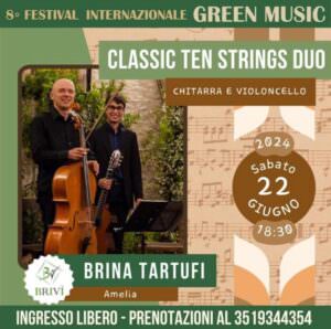 Umbria, parte questa sera il ‘Festival Internazionale Green Music’, locandina Classic Ten Strings Duo, Amelia