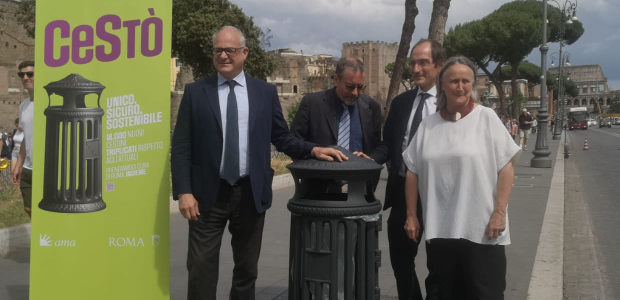 cesto roma cestino rifiuti