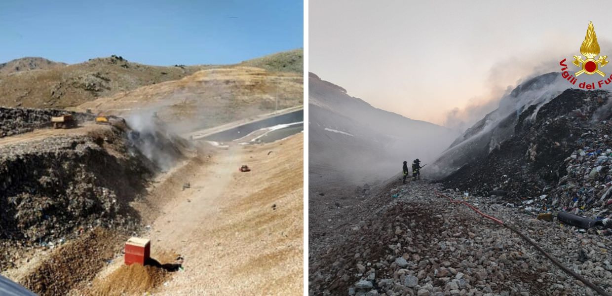 palermo incendio discarica bellolampo arpa