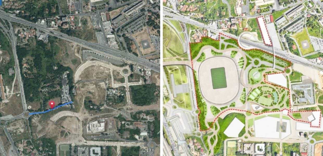 stadio roma pietralata stop sondaggi via degli aromi
