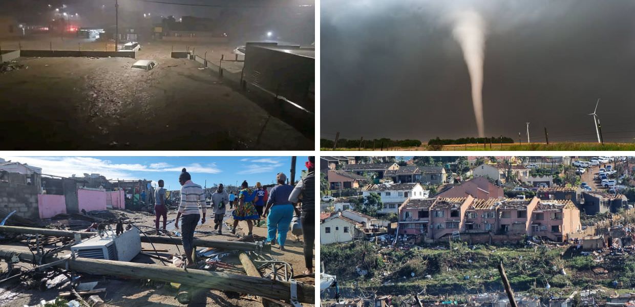 sudafrica inondazioni tornado morti