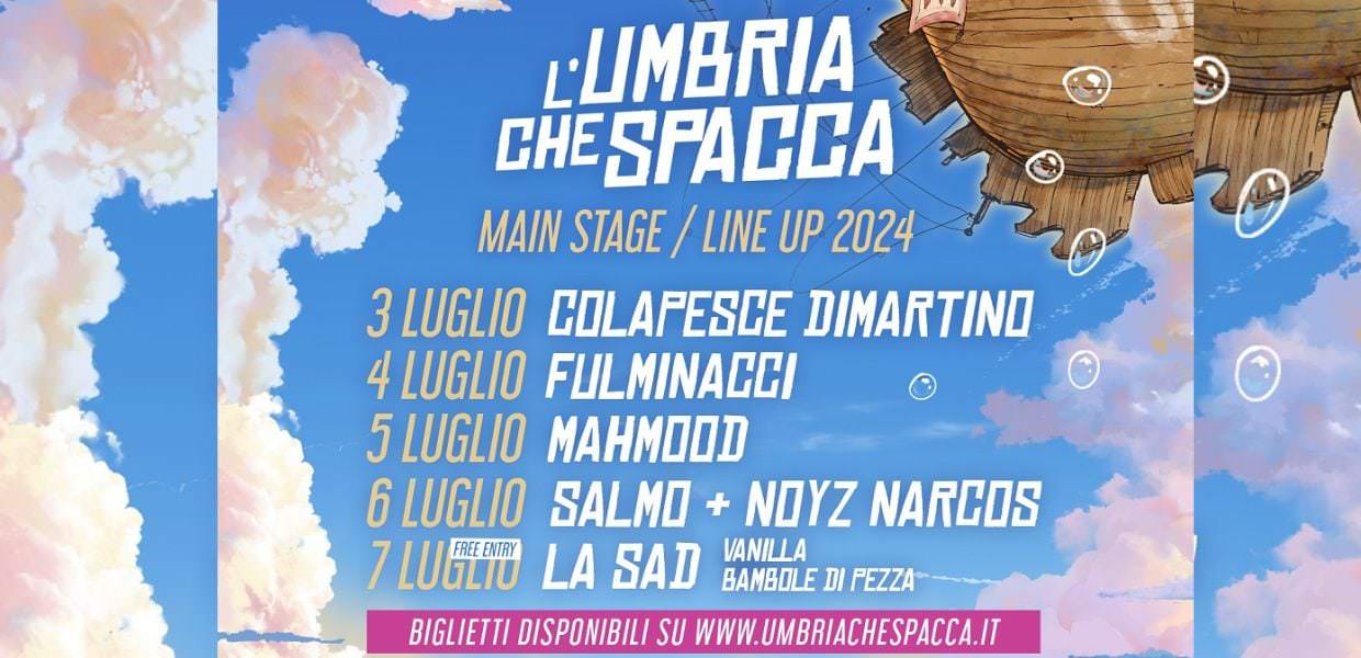 Perugia, al via ‘L’Umbria che Spacca’ con oltre 30 concerti, eventi, incontri e 200 artisti
