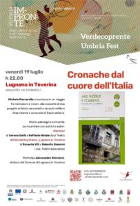 Umbria, ultimi spettacoli del ‘Verdecoprente Umbria Fest 2024’ tra borghi e colline del territorio amerino, locandina lugnano in teverina