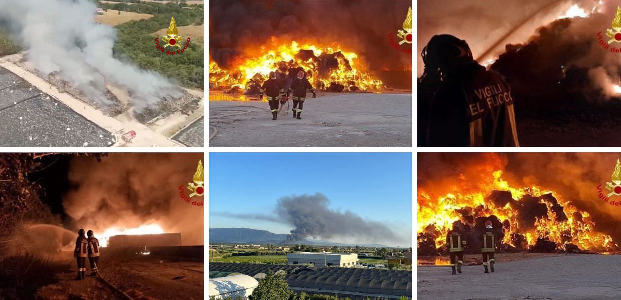 incendio ecoballe rifiuti disastro ambientale persano salerno