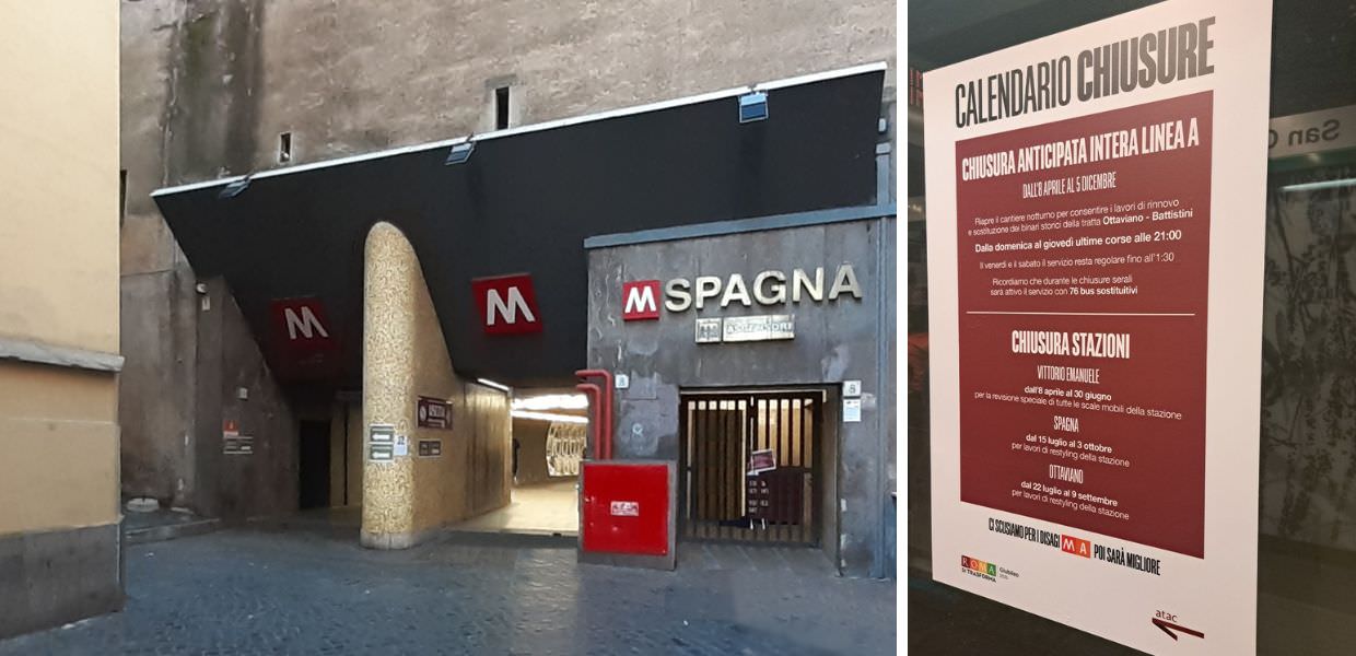 metro a roma spagna ottaviano lavori