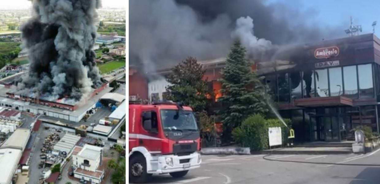 napoli incendio industria dolciaria