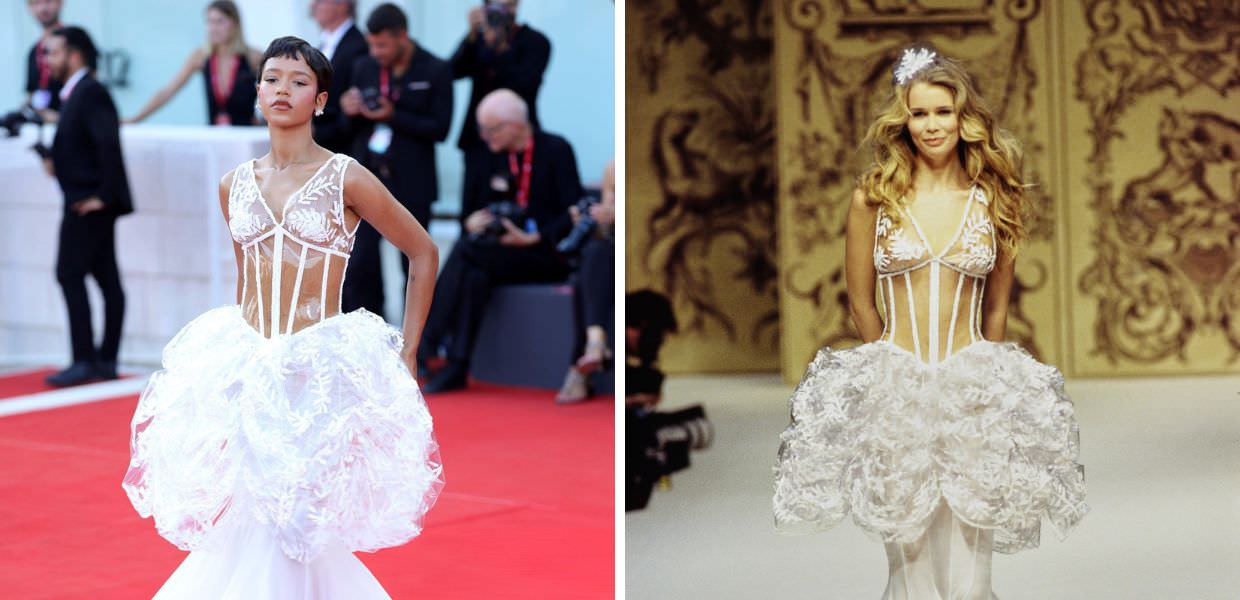 Taylor Russell abito vintage venezia