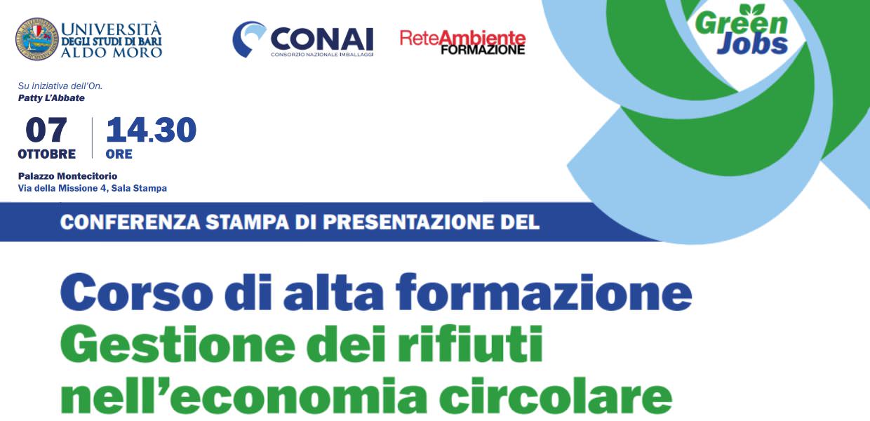 Gestione dei rifiuti nell’economia circolare, presentato il corso rivolto ai laureati di Puglia e Basilicata