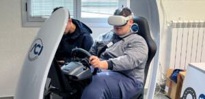 Umbria, nel 2023 incidenti stradali in lieve aumento, ma diminuiscono i decessi, foto simulatore di guida